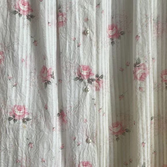 Vintag Willow Creek pearl button sailor collar lace trim shabby chic cottagecore - Picture 5 of 12